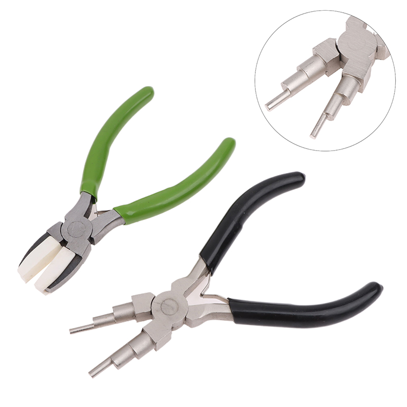 Jewelry Making Round Nose Pliers - Zielone płaskie szczypce z wydłużonymi szczękami,