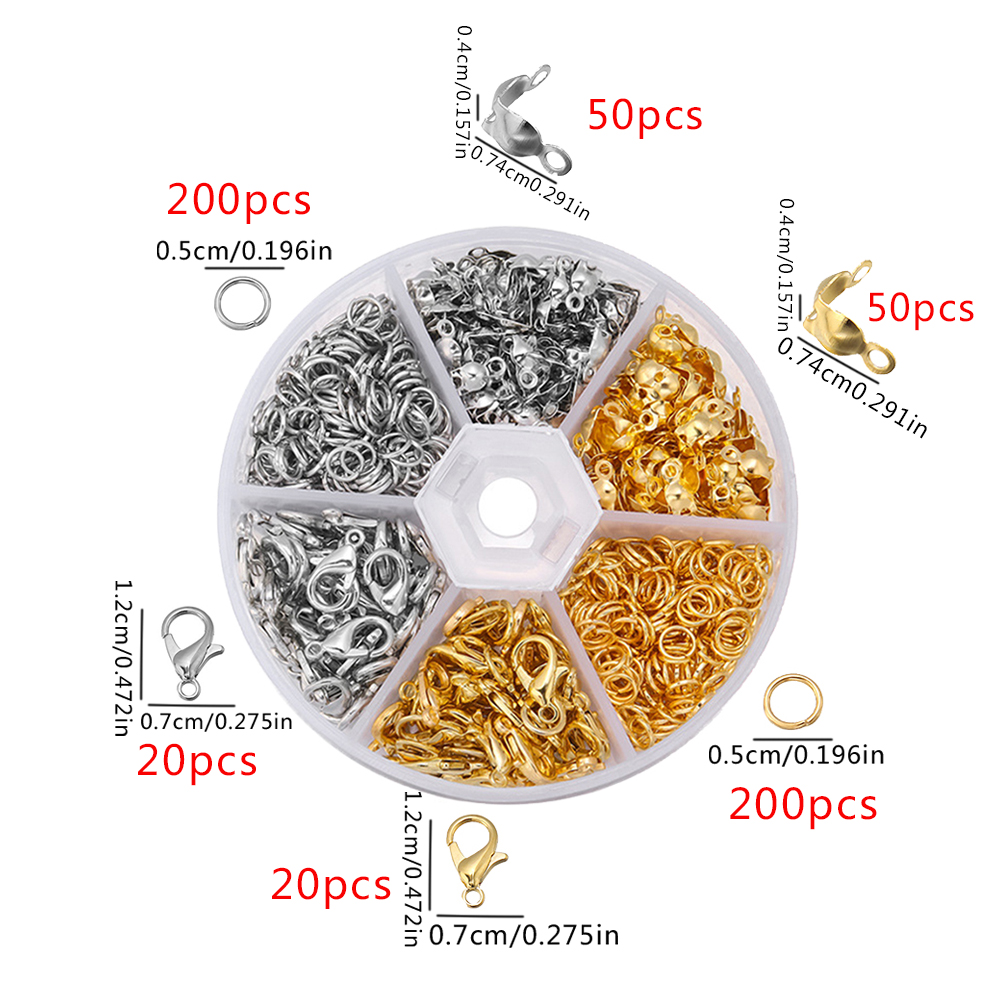 Jewelry Making Bead - 540 szt. Zapięcia typu karabińczyk ze